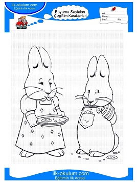 Çocuklar İçin Max ve Ruby Boyama Sayfaları 